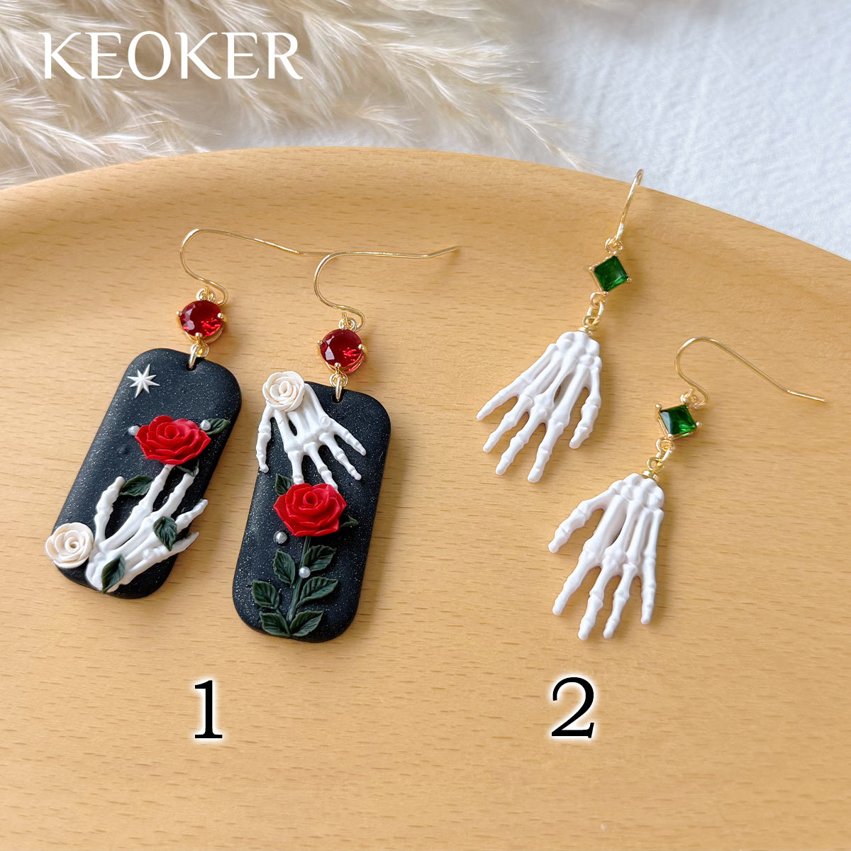 KEOKER Halloween Polymer Clay Earrings