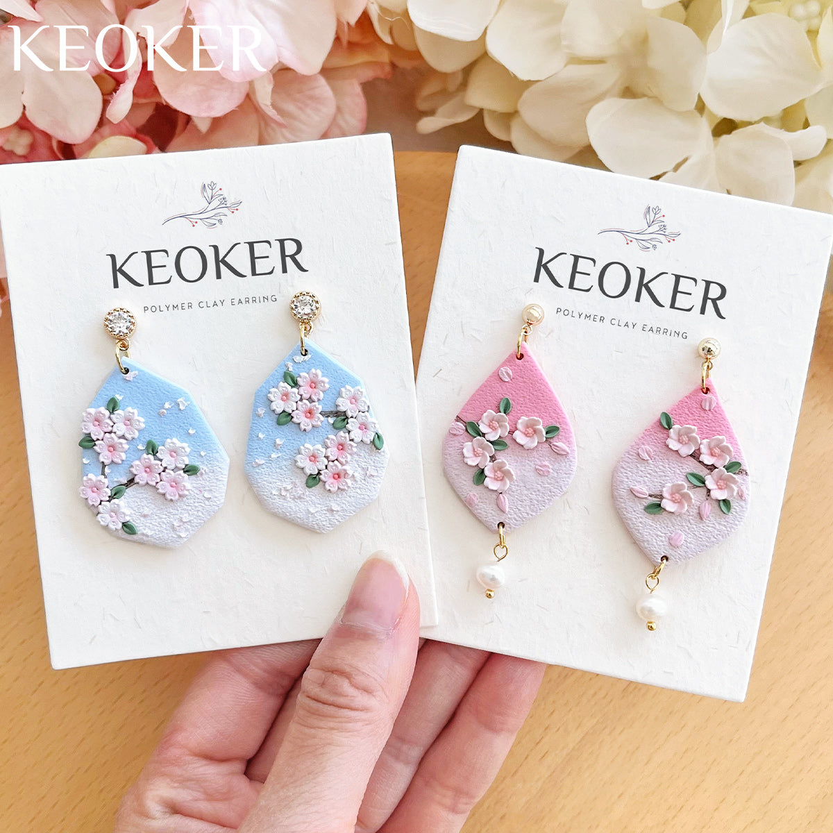 KEOKER Cherry Blossoms Polymer Clay Molds