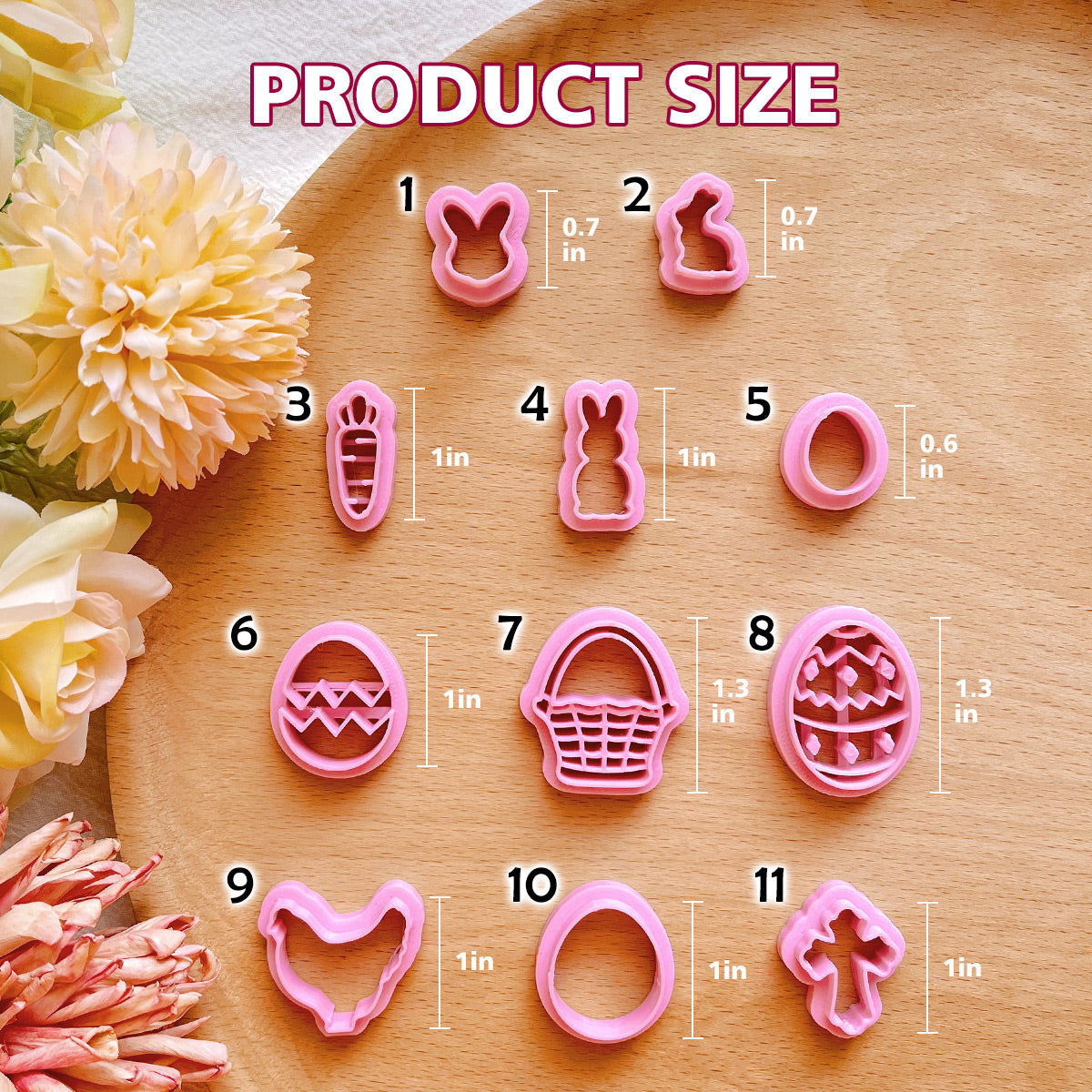 KEOKER Easter Day Polymer Clay Cutters(11 Shapes)