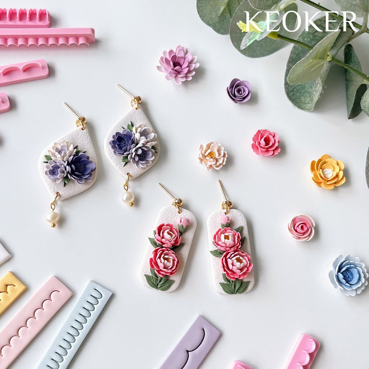 KEOKER Polymer Clay Flower Petal Line Cutter