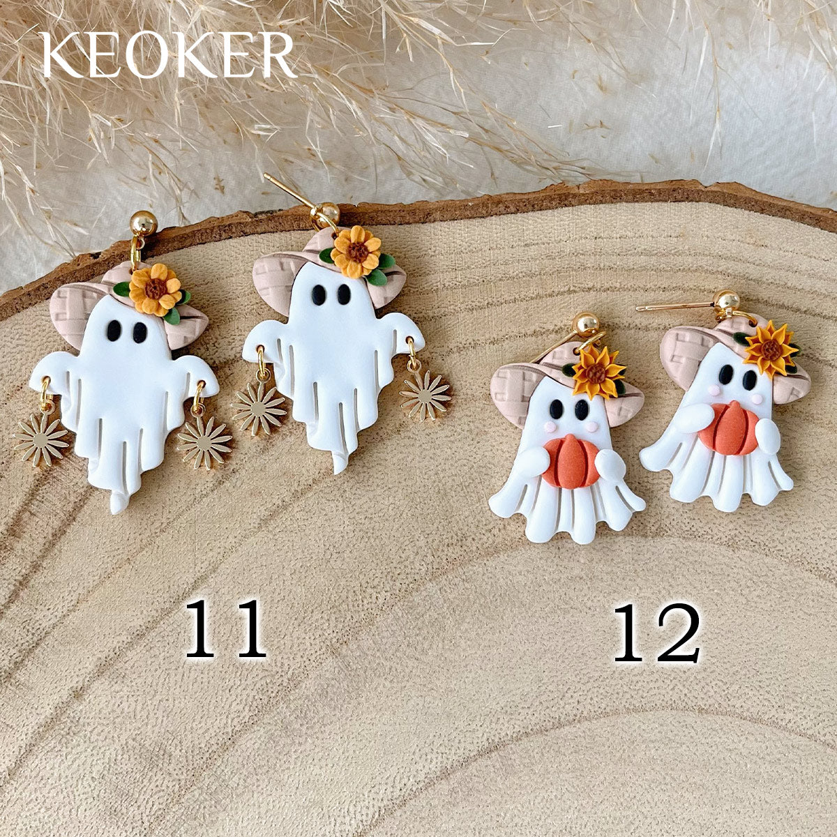 KEOKER Halloween Ghost Polymer Clay Earrings