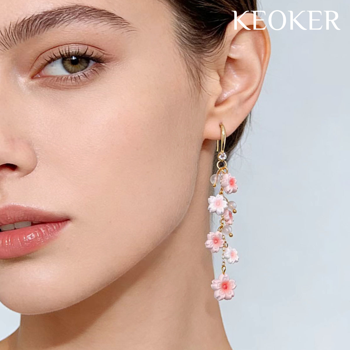 KEOKER Cherry blossoms Polymer Clay Earrings