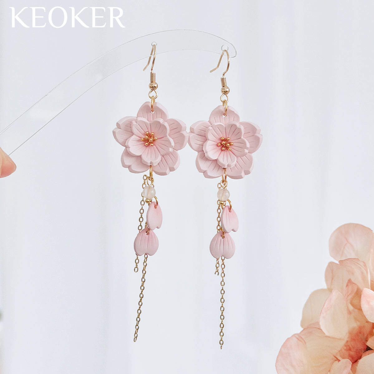 KEOKER Cherry Blossoms Clay Earring Cutters
