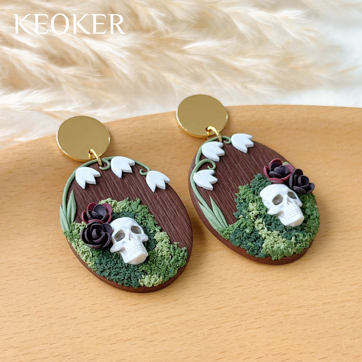 KEOKER Halloween Polymer Clay Earrings