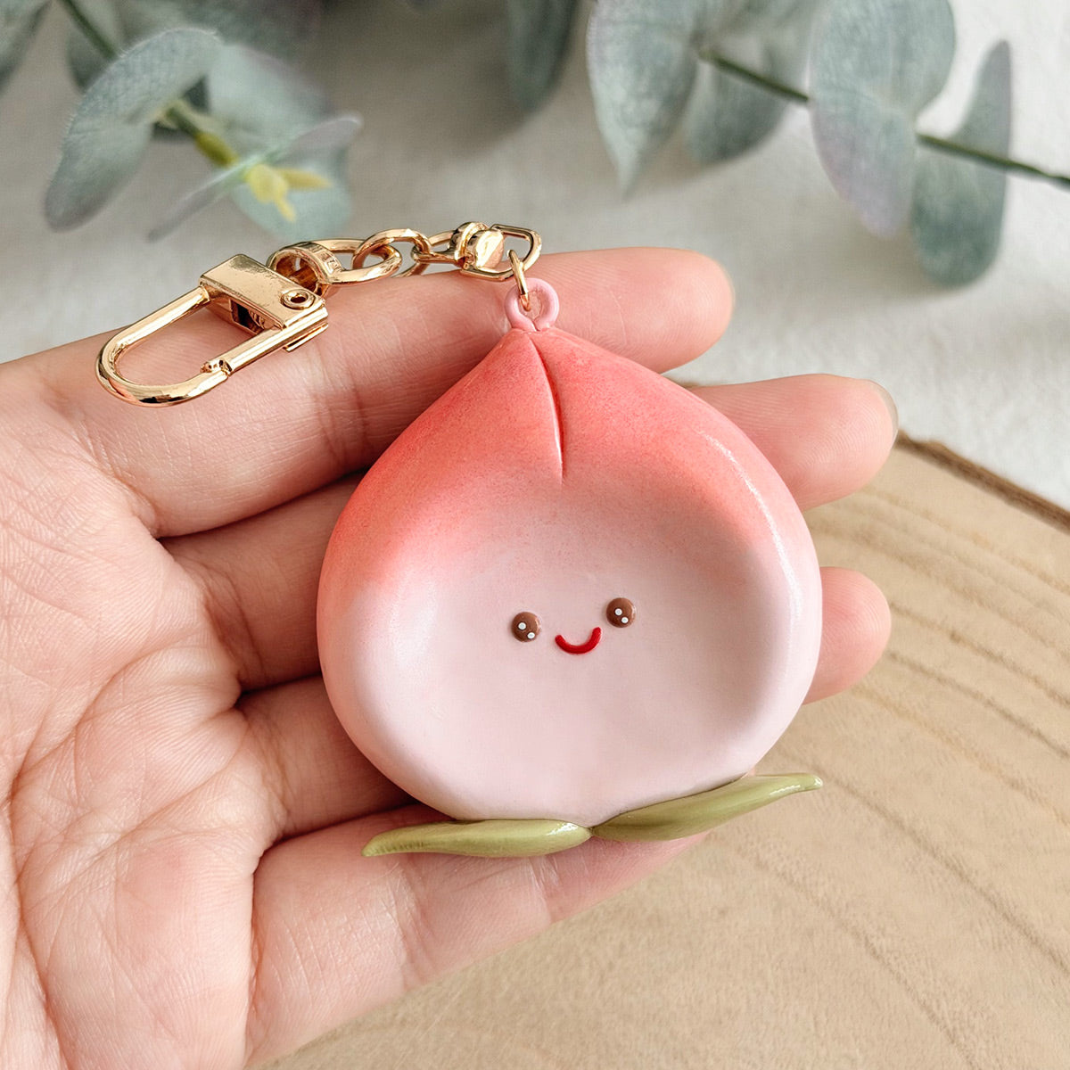 KEOKER Handmade Polymer Clay Worry Stones Keychain