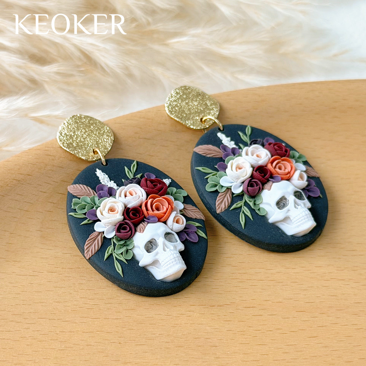 KEOKER Halloween Polymer Clay Earrings
