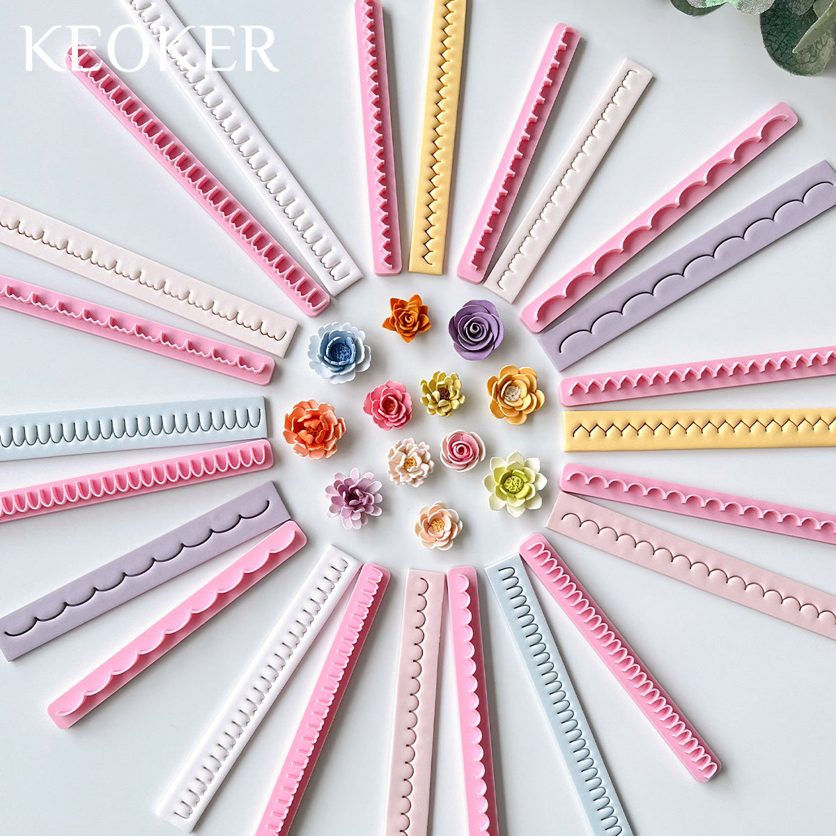 KEOKER Polymer Clay Flower Petal Line Cutter