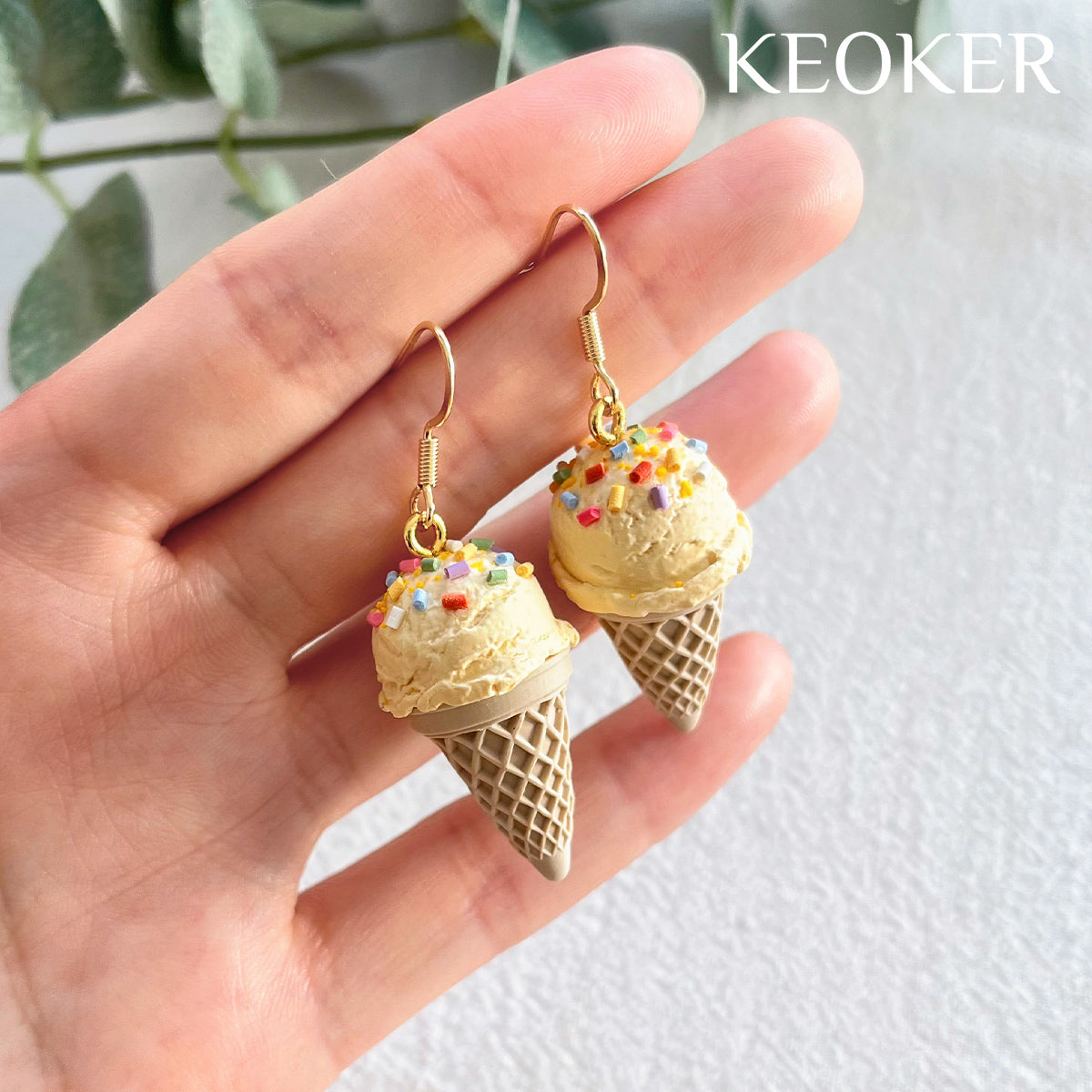 KEOKER Ice Cream Polymer Clay Earrings