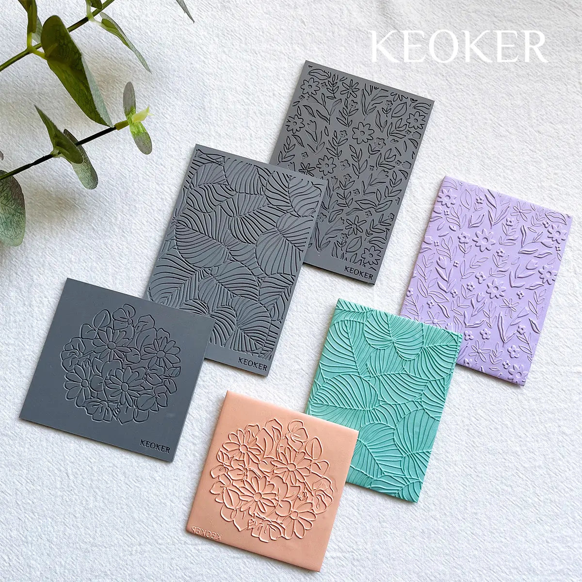 KEOKER Polymer Clay Texture Roller, 3PC Clay Texture Roller for Polymer  Clay Earrings Tools (3 Sample Pack)