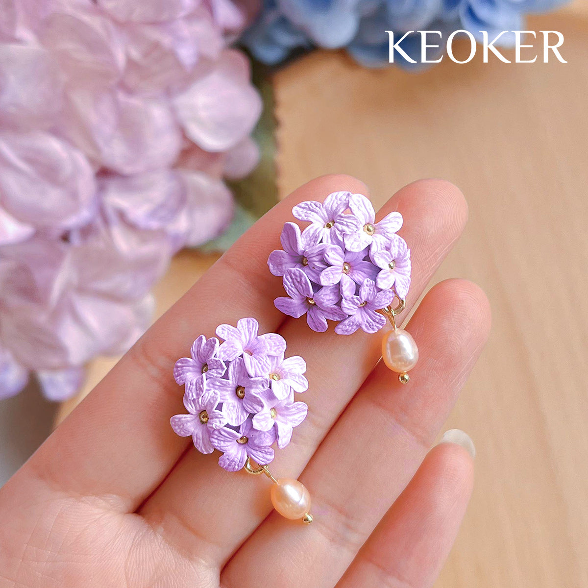 lavender flower earrings KEOKER Mini Lavender Polymer Clay Earrings Molds & Cutters